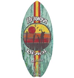 C-YA HERMOSA BEACH VOLLEY SUN MINI WOOD SURFBOARD
