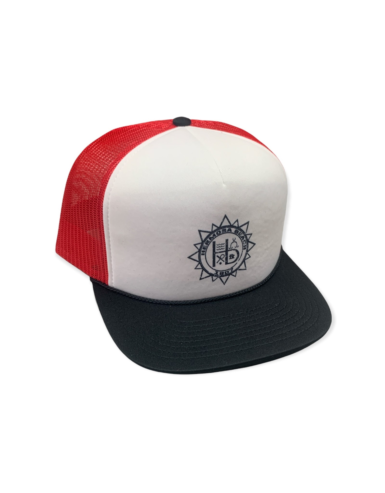 Captuer Headwear #CPTR HB CITY SEAL FOAM RED WHITE BLACK