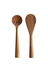 Standing Acacia Wood Spatula & Spoon Set