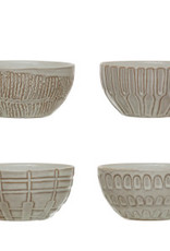 Stoneware Bowl 4" Debossed