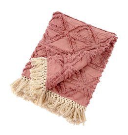Tufted Mahla Throw - Mauve