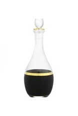 Glass Decanter Black and Gold