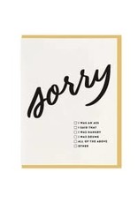 Sorry Checkbox Card