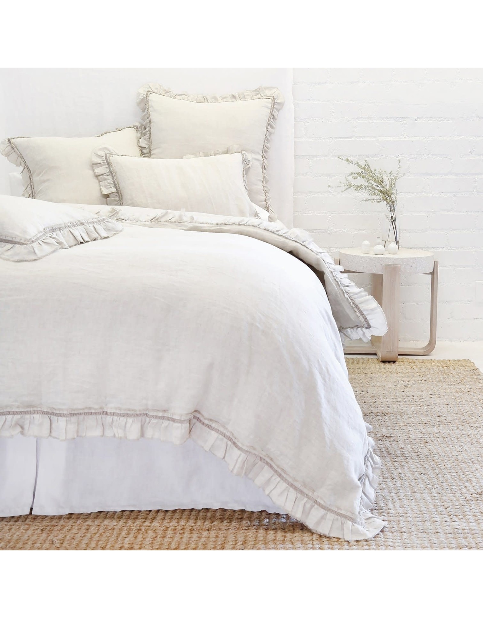 Mathilde Flax Queen Duvet Cover