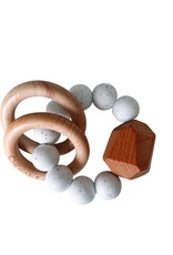 Hayes Silicone & Wood Teether - Moonstone