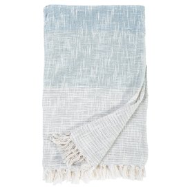 Isla Oversized Throw - Ivory/Blue 60"x90"