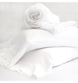 Bamboo Cotton Sateen Sheet Set - White - Queen