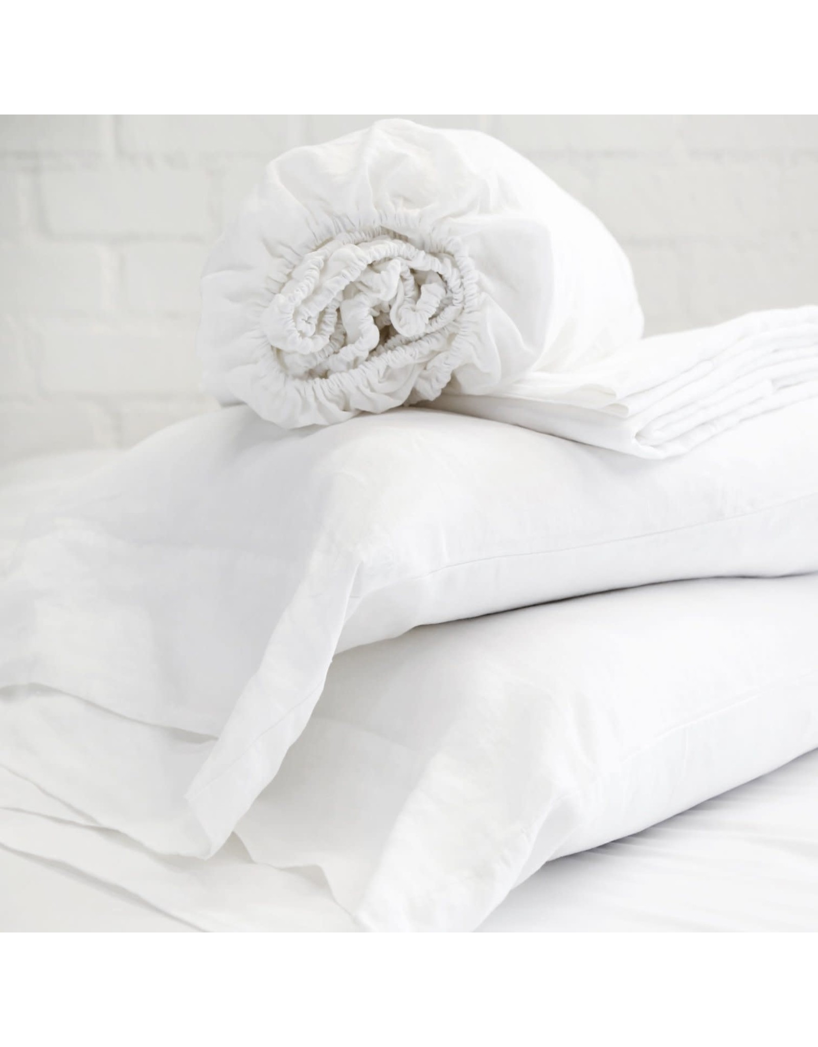 Linen Sheet Set - White - Queen