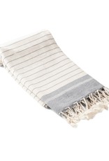 Mila Turkish Towel/Throw - Gray