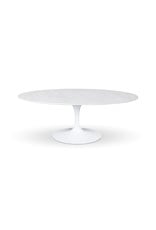 Flute Oval Dining Table Marble