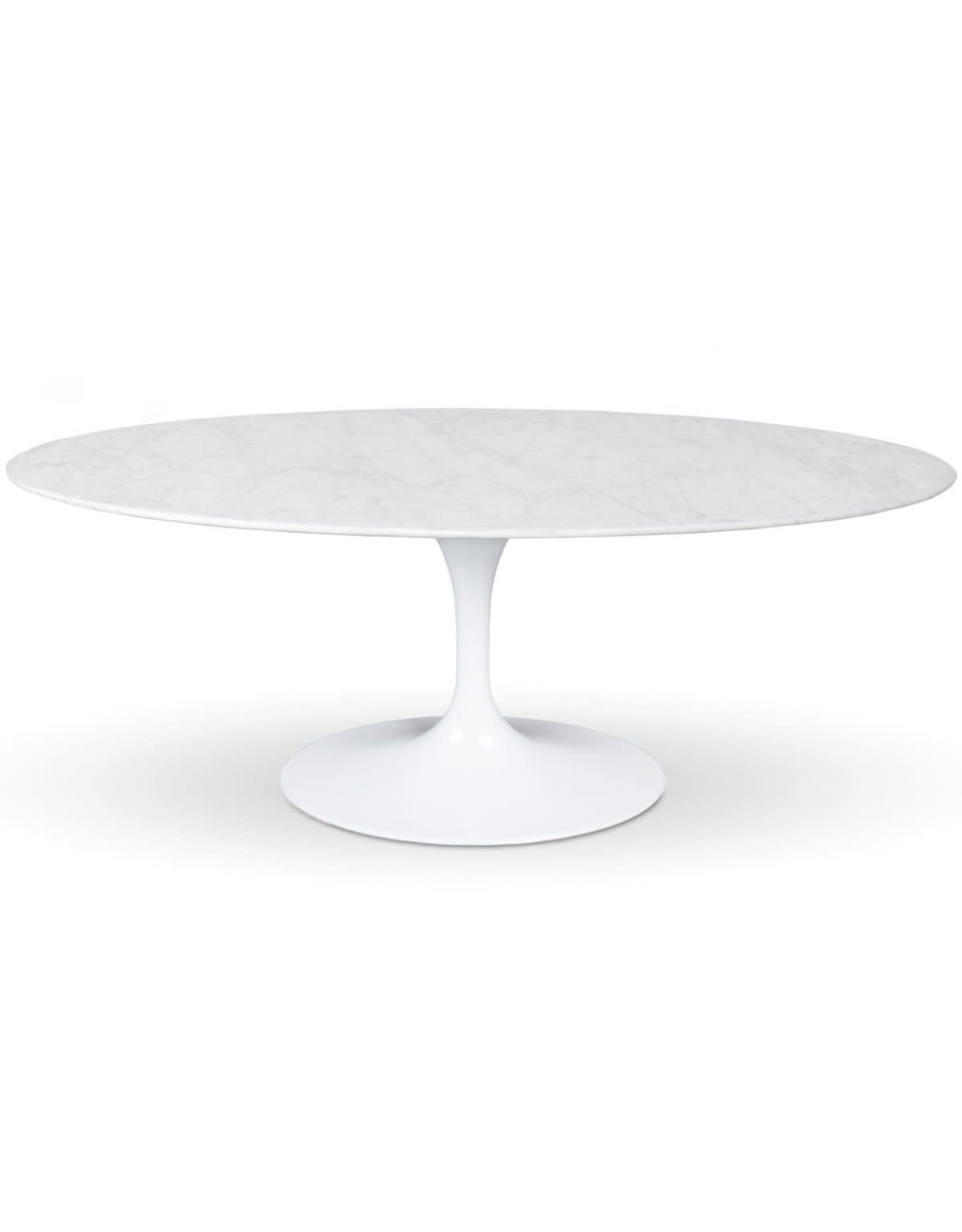 Flute Oval Dining Table Marble