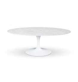 Flute Oval Dining Table Marble