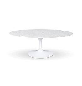 Flute Oval Dining Table Marble
