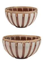Terracotta Rattan Bowl S/2