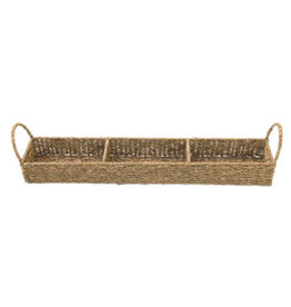 Seagrass Basket with 3 sections