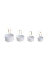 White & Gold Measuring Cup