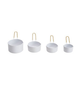 White & Gold Measuring Cup
