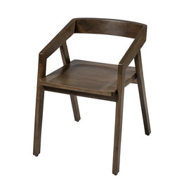 Nicholas Onyx Brown Wood Dining Chair