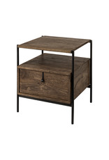 Glenn Wood & Metal Side Table