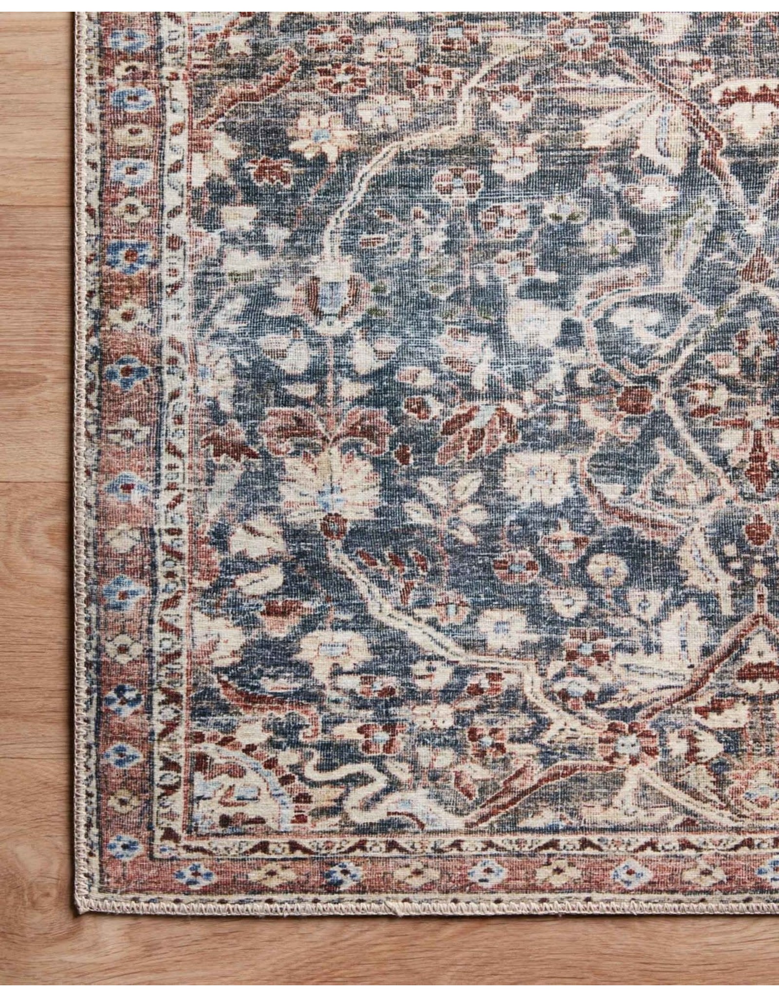 Chris Loves Julia x Loloi Jules Rug JUL-06 Denim/Spice