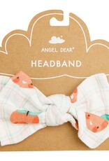 Plaid Peaches Headband 0-12M
