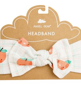Plaid Peaches Headband 0-12M