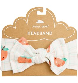 Plaid Peaches Headband 0-12M