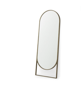 Sadie Arch Floor Mirror, Antique Gold - 28x78