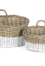 Oval Rattan Hanging Basket Small