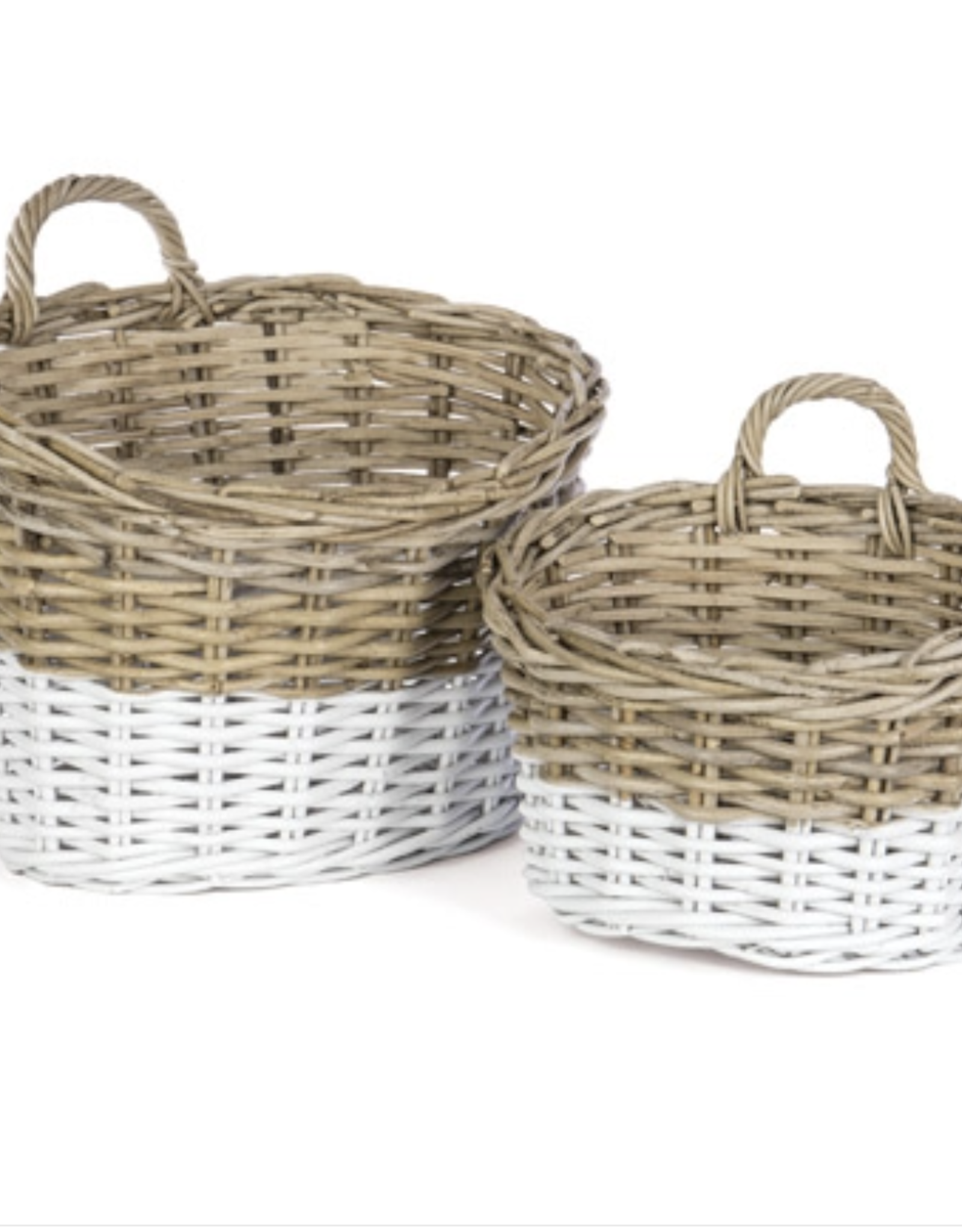 Oval Rattan Hanging Basket Small