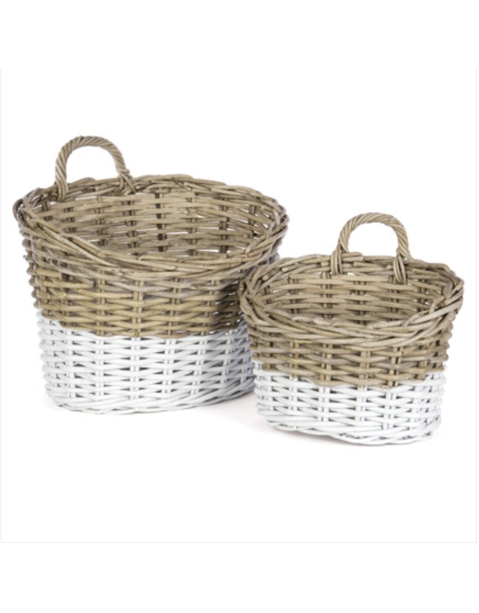 Oval Rattan Hanging Basket Small