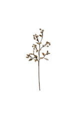 Faux Flocked Berry Pick, Cream