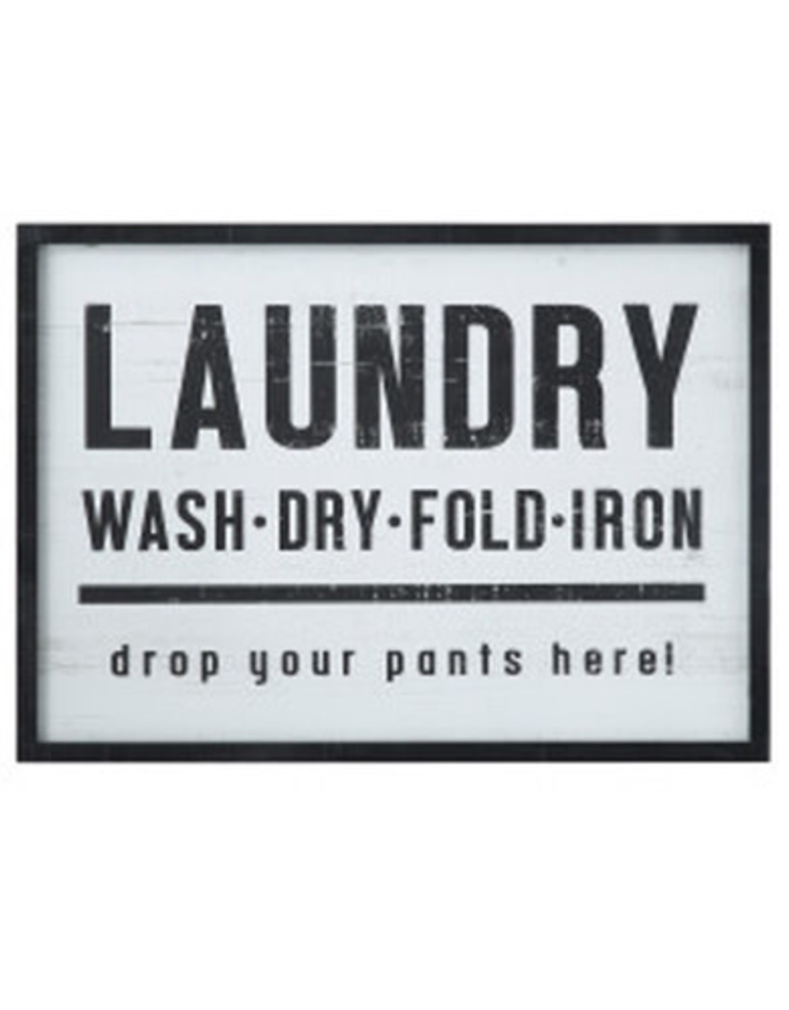 Wood Framed Laundry Sign - 28x20