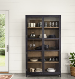 Millie Cabinet-Drifted Black/Oak