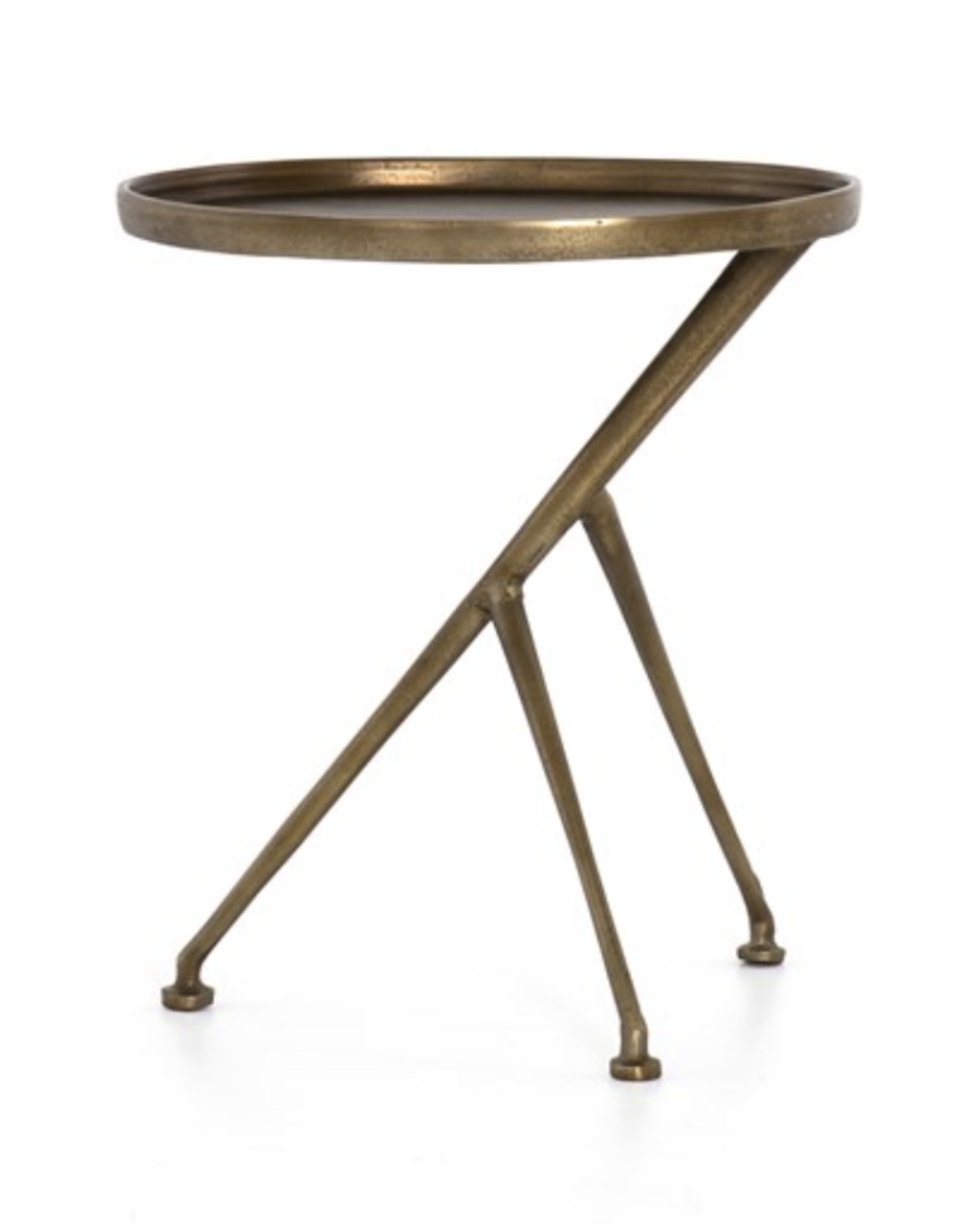 Schmidt Accent Table - Raw Antique Brass