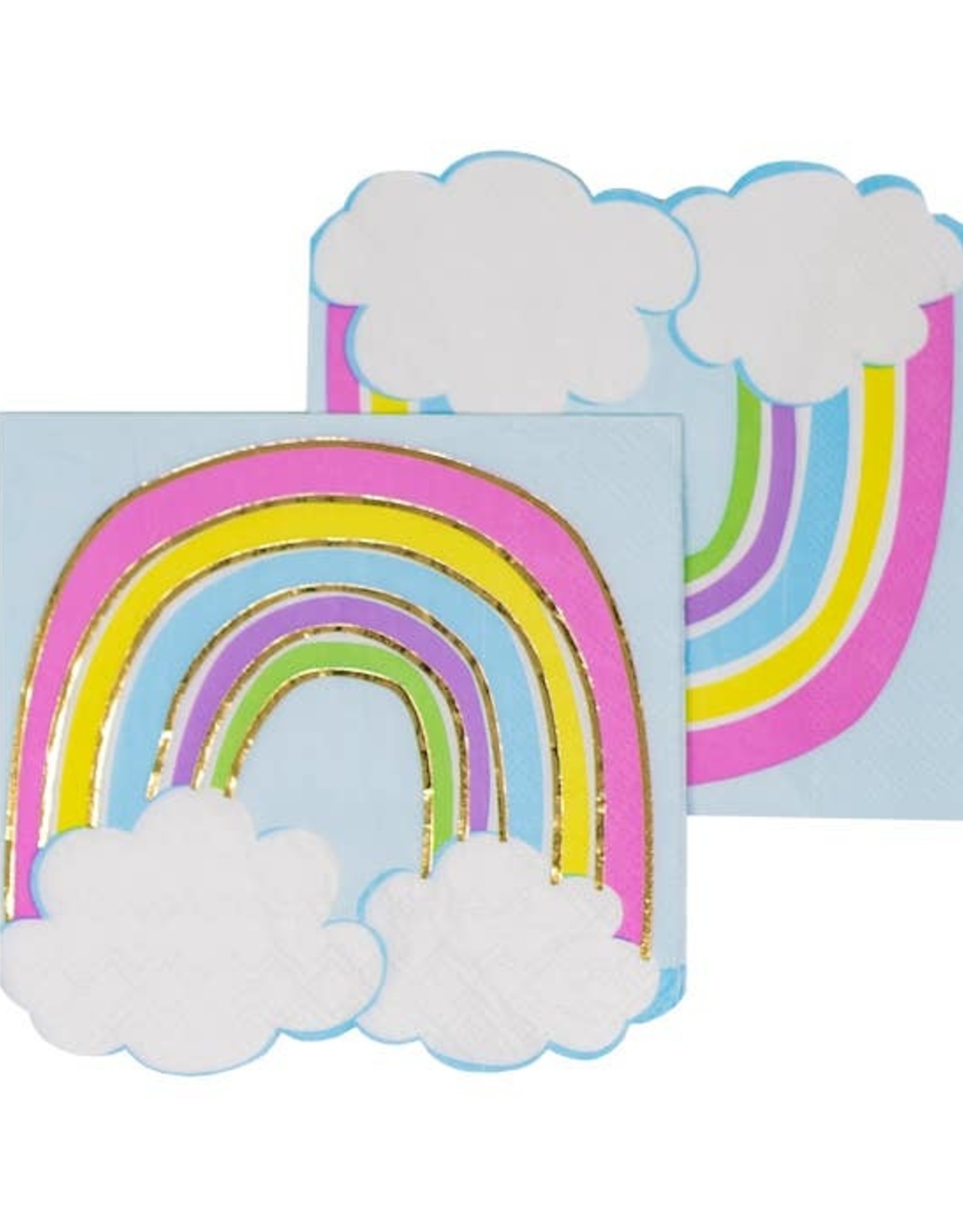 Rainbow with Clouds Cocktail Napkins