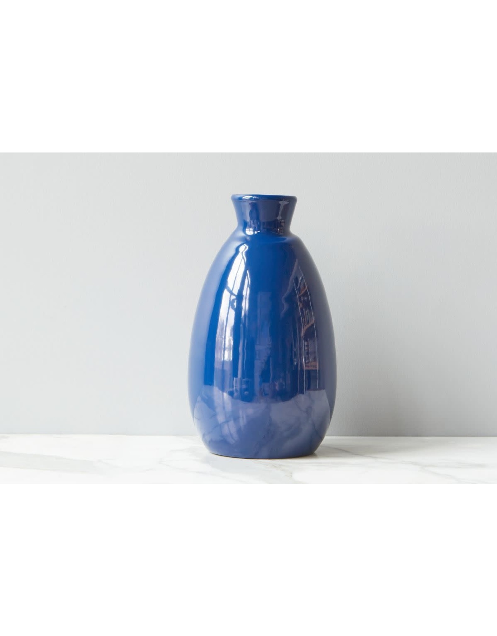 Navy Artisanal Vase, Medium