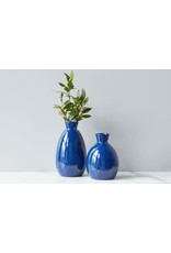Navy Artisanal Vase, Medium