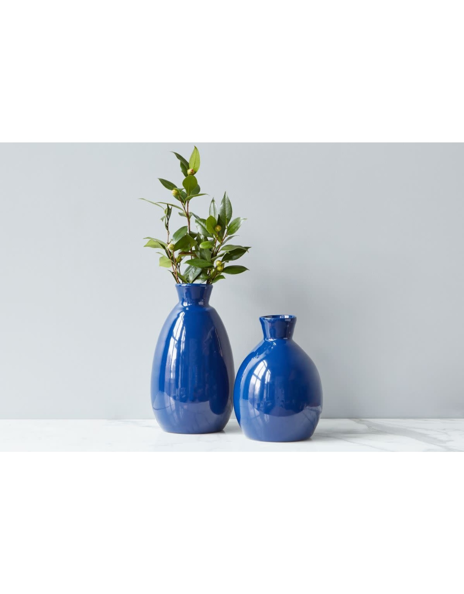 Navy Artisanal Vase, Medium