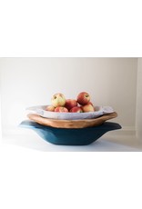 Distressed White Dough Bowl, Small