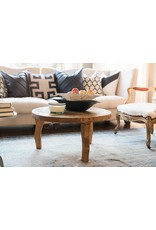 Distressed White Dough Bowl, Small