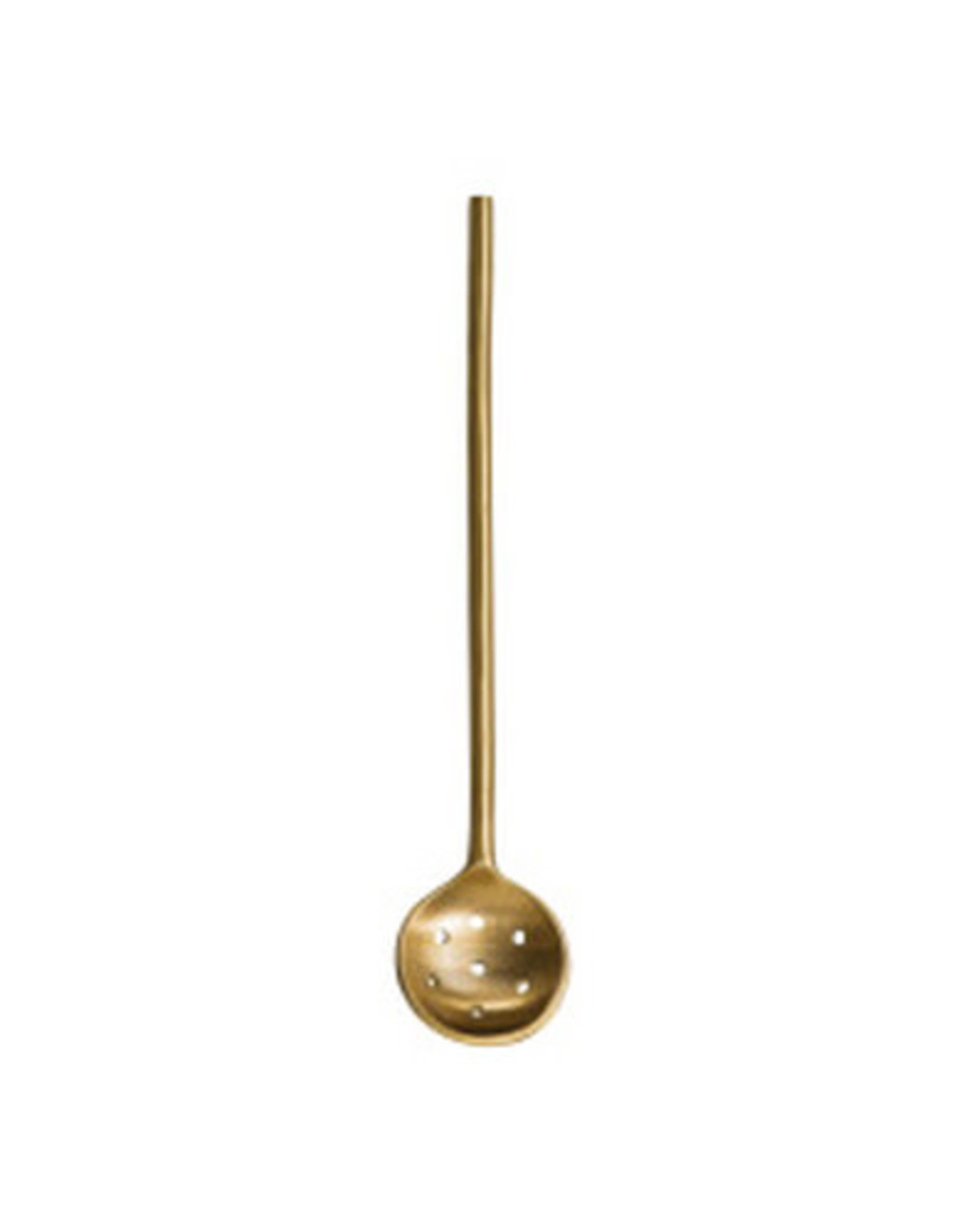 Brass Olive Spoon w/ Brushed Finish