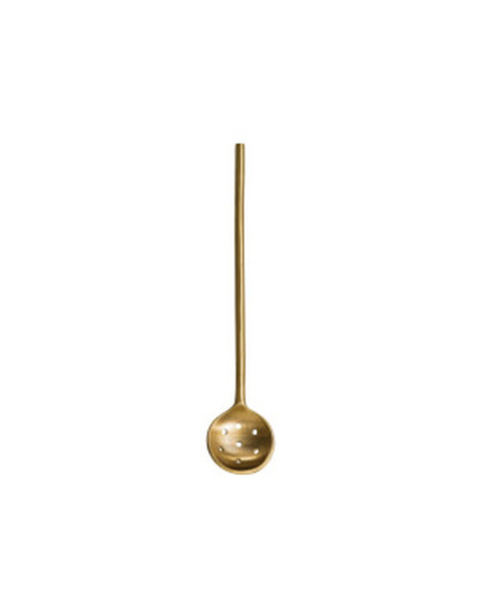 Brass Olive Spoon w/ Brushed Finish