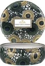 French Cade & Lavender 3 Wick Candle
