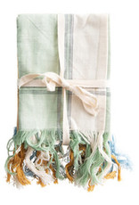 Cotton Tea Towels w/ Fringe, 3 Colours, S/3