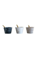 Marble Bowl with Brass Spoon