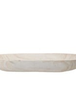 Decorative Hand Carved Bowl - Whitewashed