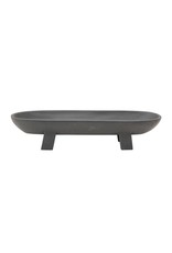 Black Mango Wood Footed Tray