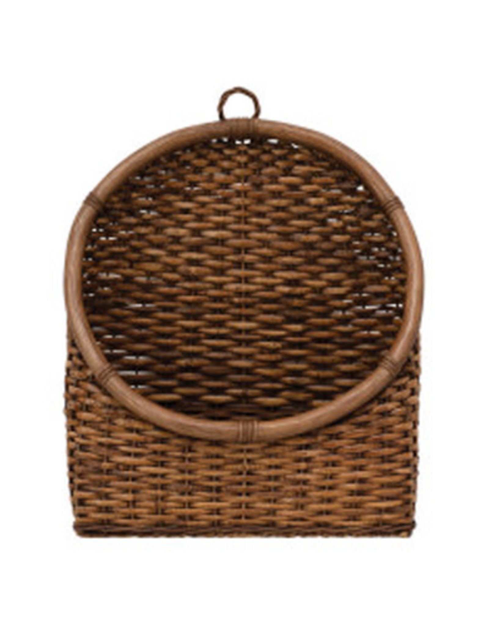 Handwoven Rattan Wall Basket