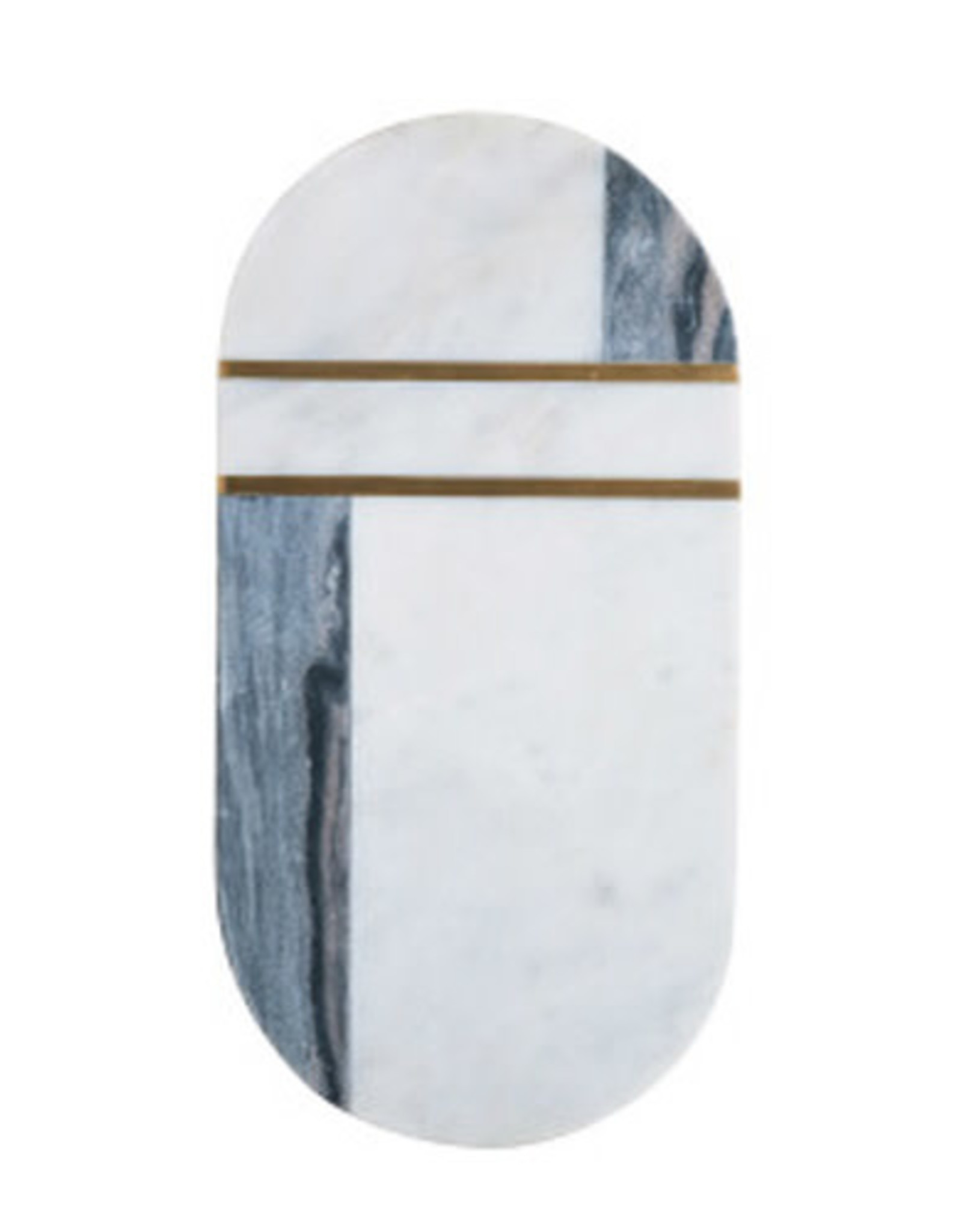 Marble & Brass Cheese Cutting Board